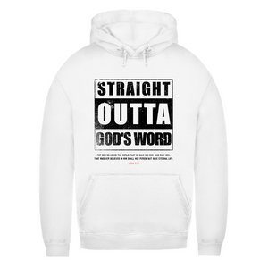 Damen Hoodie straight outta gods word john 3:16