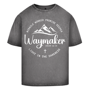 Oversize Washed T-Shirt waymaker isaiah 42:16