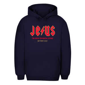 Unisex Oversize Hoodie jesus the rock matthew 7:24-25