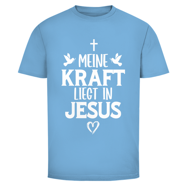 Herren T-Shirt meine kraft liegt in jesus