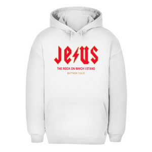 Unisex Oversize Hoodie jesus the rock matthew 7:24-25