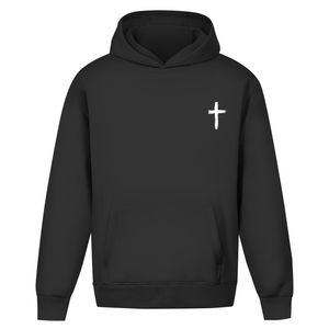 Oversize Hoodie Ohne Kordel kreuz