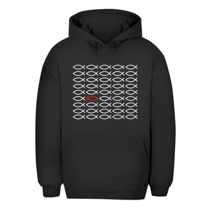 Unisex Oversize Hoodie fisch symbol ICHTHYS