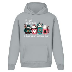 Oversize Hoodie Ohne Kordel all i want for christmas is jesus coffee