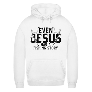 Damen Hoodie even jesus has a fishing story angler