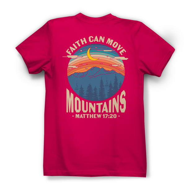 Damen Bio T-Shirt faith can move mountains matthew 17:20