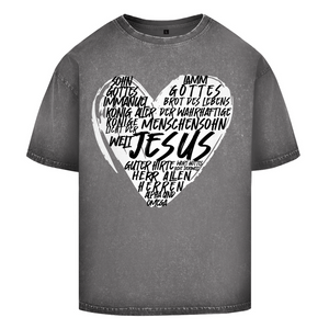 Oversize Washed T-Shirt jesus guter hirte