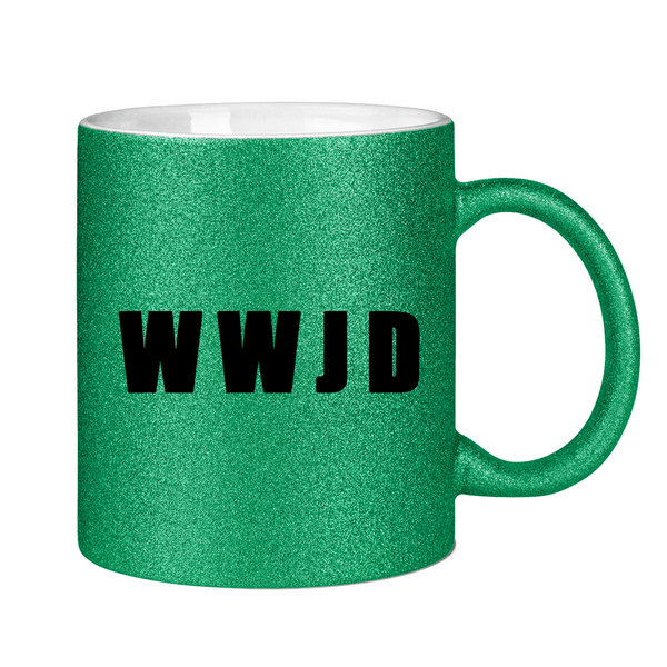 Glitzertasse wwjd