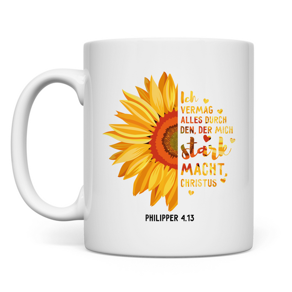 Tasse sonnenblume ich vermag alles