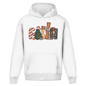 Oversize Hoodie Ohne Kordel faith weihnachtsmotiv
