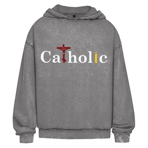 Oversize Washed Hoodie catholic
