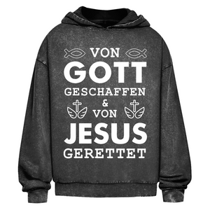 Oversize Washed Hoodie von gott geschaffen