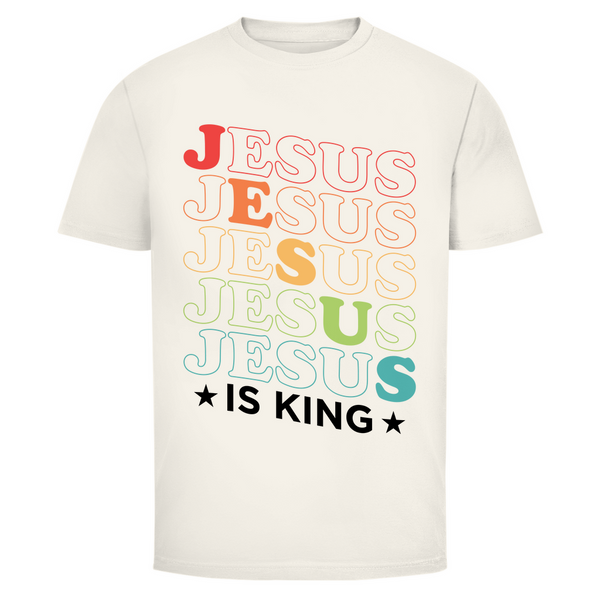 Herren T-Shirt jesus is king retro