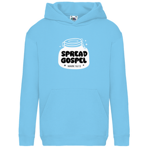 Kinder Hoodie spread gospel mark 16:15