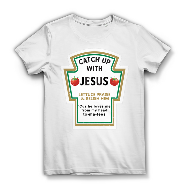 Damen Bio T-Shirt catch up with jesus