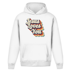 Oversize Hoodie Ohne Kordel jesus loves you