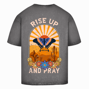 Oversize Washed T-Shirt rise up and pray