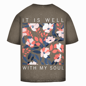 Oversize Washed T-Shirt it is well with my soul