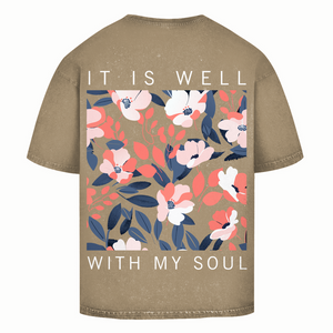 Oversize Washed T-Shirt it is well with my soul