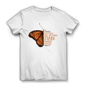 Damen Bio T-Shirt der mich stark macht schmetterling