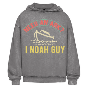 Oversize Washed Hoodie need an ark i noah guy