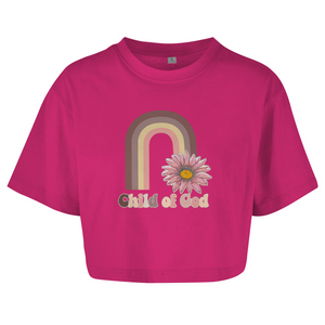Damen Oversize Crop Top child of god