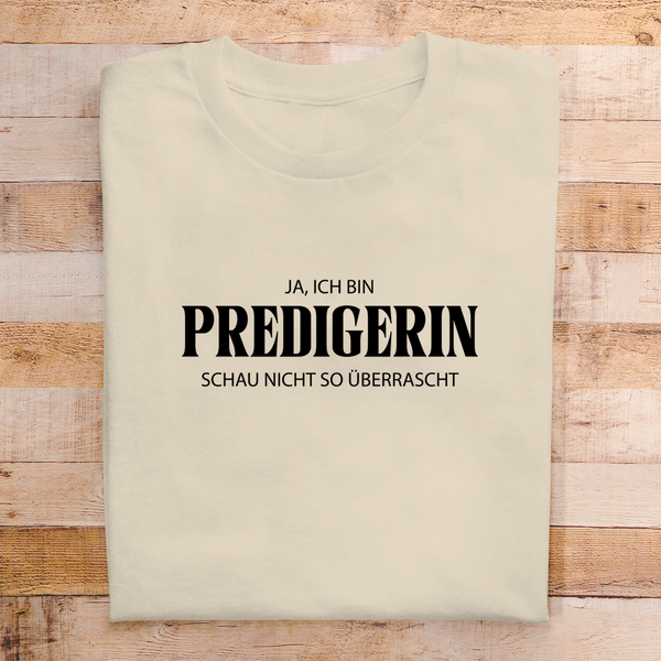 Herren T-Shirt ja ich bin predigein