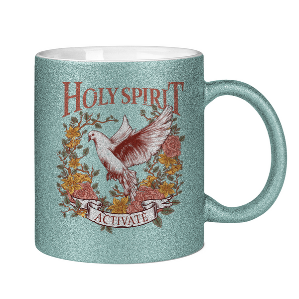 Glitzertasse holy spirit activate taube