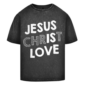 Oversize Washed T-Shirt jesus christ love