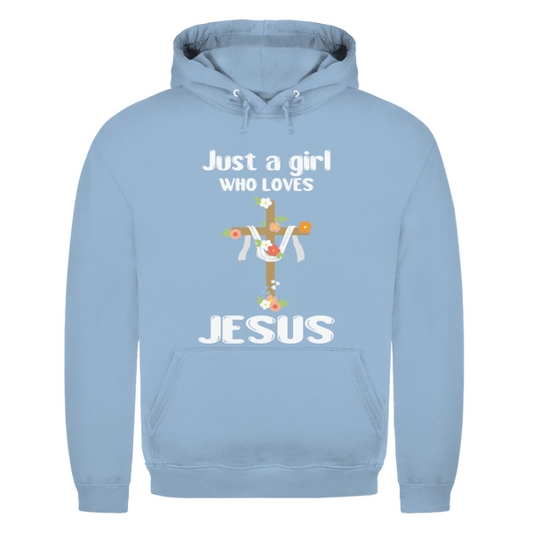 Herren Hoodie just a girl who loves jesus