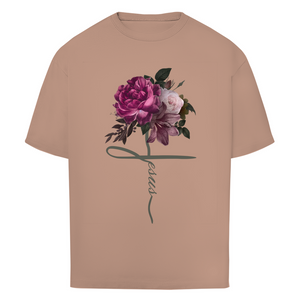 Oversize T-Shirt jesus blumen