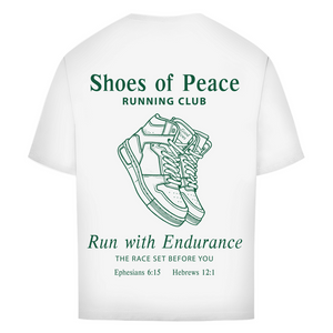 Oversize T-Shirt run with endurance hebrews 12:1