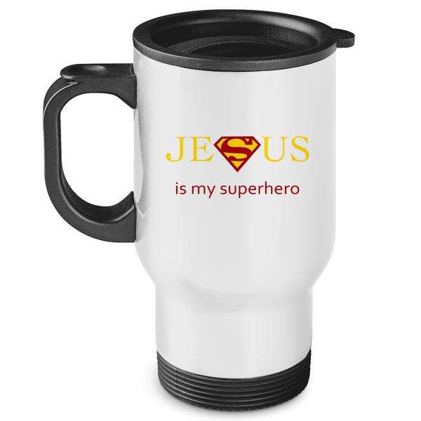 Edelstahl-Thermobecher jesus is my superhero