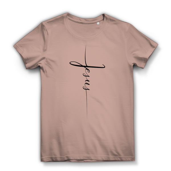 Damen Bio T-Shirt jesus kreuz