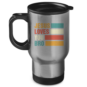 Edelstahl-Thermobecher jesus loves you bro