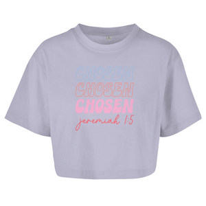 Damen Oversize Crop Topchosen jeremiah 1:5