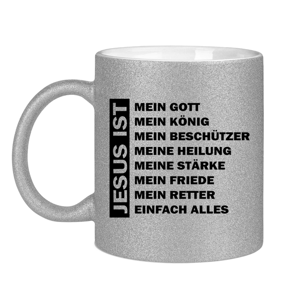 Glitzertasse jesus mein gott