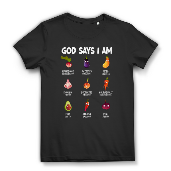 Damen Bio T-Shirt god says i am handsome