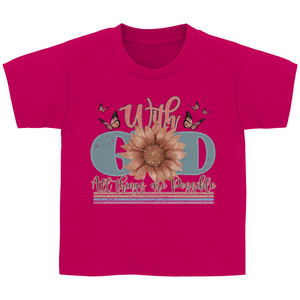 Kinder T-Shirt with god all things are possible