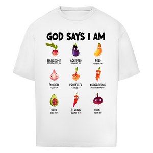 Oversize T-Shirt god says i am handsome