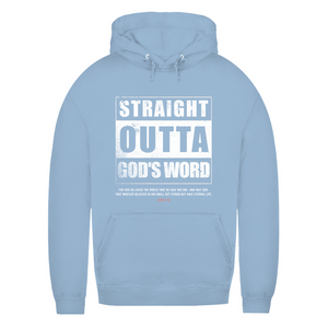Damen Hoodie straight outta gods word john 3:16