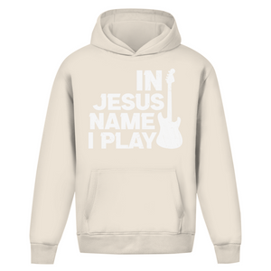 Oversize Hoodie Ohne Kordel in jesus name i play guitarist