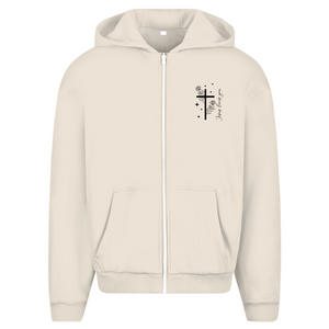 Oversize Zipper Hoodie jesus loves you