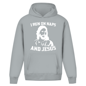 Oversize Hoodie Ohne Kordel i run on naps and jesus