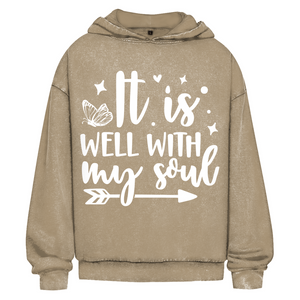 Oversize Washed Hoodie it is well with my soul