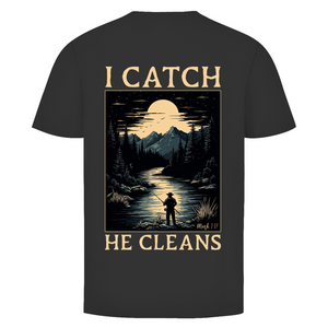 Herren T-Shirt i catch he cleans mark 1:17