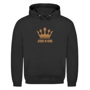 Herren Hoodie jesus is king krone