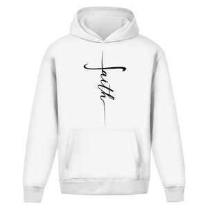 Oversize Hoodie Ohne Kordel faith kreuz