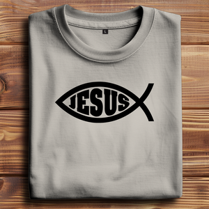 Oversize T-Shirt fisch symbol ICHTHYS Jesus