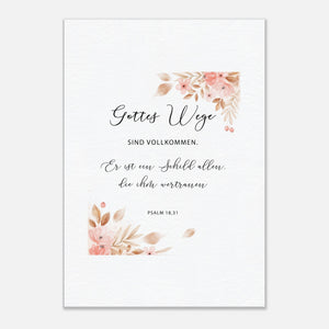 gottes wege psalm 18,31 Leinwandbild